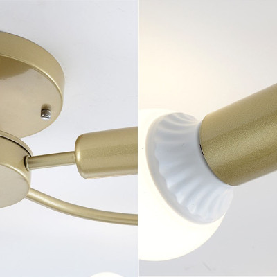 Đèn trần SEVER phong cách hiện đại, sang trọng loại 6 bóng - kèm bóng LED chuyên dụng - (92).