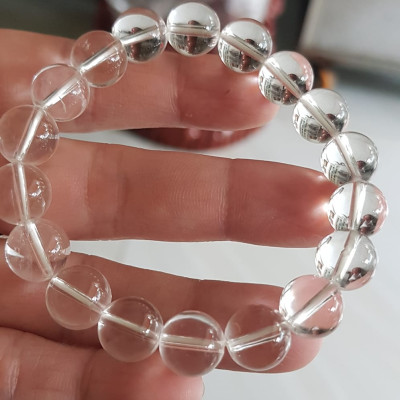 Vòng tay phong thủy may mắn đá thạch anh trắng tự nhiên rẻ đẹp Size vòng 10mm hay 10li chuẩn hợp Nữ mệnh kim mệnh Thủy Đá thạch anh trắng tự nhiên đeo tốt sức khỏe, tim mạch, may mắn thuận lợi công việc cuộc sống ạ