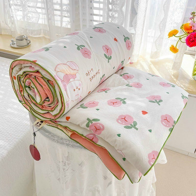 Chăn hè Cotton DULCETT Đũi xơ Đậu Nành mềm mát, Mền hè kích thước 2mx2m3 dùng 4 mùa quanh năm
