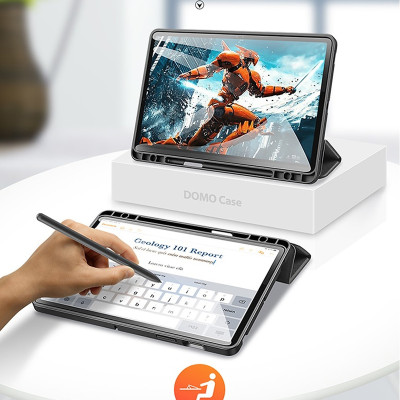 Bao da chống sốc cho Samsung Galaxy Tab S7 T870/ T875, Tab S7 Plus, Tab S7 Fe bảo vệ toàn diện có khe cắm bút tiện lợi hiệu DUX DUCIS Domo Series cao cấp - Hàng nhập khẩu.