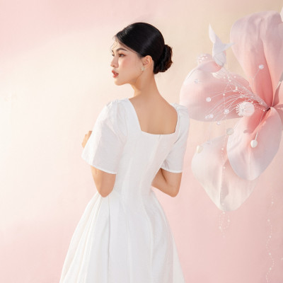 OLV - Đầm Annie Ruched Detail Embro