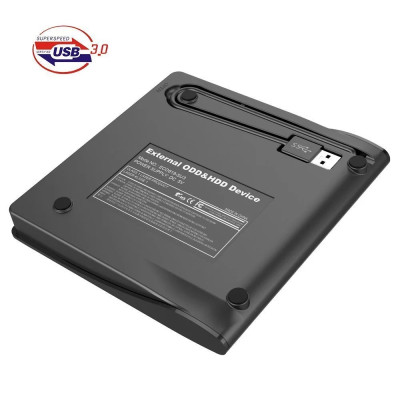 Ổ đĩa dvd gắn ngoài qua cổng USB 3.0 & Type C tiện lợi dùng được cho laptop và máy bàn PC, không kén đĩa