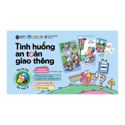 Combo Thẻ học thông minh: Biển báo an toàn + Một ngày của bé + Tình huống an toàn giao thông - Bản Quyền