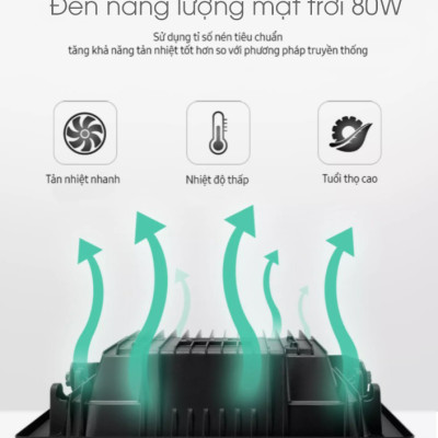 Đèn năng lượng mặt trời 60W - 45W - 80W - 100W - 180W, Hoàn toàn không sử dụng điện, có điều khiển từ xa - D1082