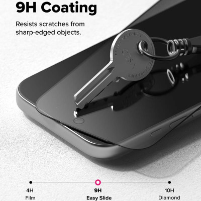 [Combo 2] Dán cường lực chống nhìn trộm cho iPhone 17 Pro Max / 17 Pro / 17 / Air RINGKE Easy Slide Privacy Tempered Glass - Hàng Chính Hãng