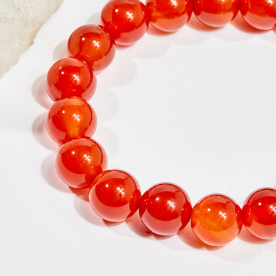 Vòng tay phong thủy nữ đá mã não đỏ charm may mắn 10mm mệnh hỏa , thổ - Ngọc Quý Gemstones