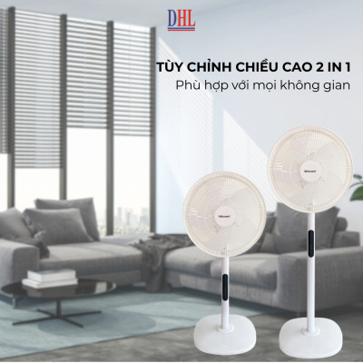 Quạt lửng Mitomo FCE-60AE có điều khiển từ xa, hẹn giờ, màn hình LCD với 3 chế độ gió hàng chính hãng- Bảo hành 2 năm