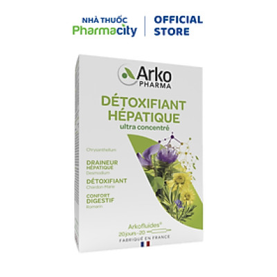 Thực Phẩm Bảo Vệ Sức Khỏe ARKOPHARMA DETOXIFIANT HEPATIQUE (Hộp 20 ống)