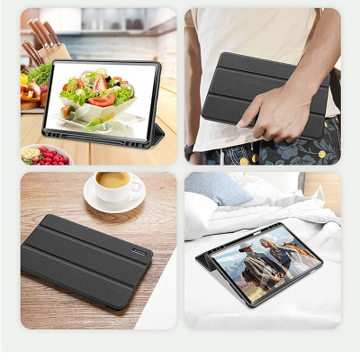 Bao da chống sốc cho Samsung Galaxy Tab S7 T870/ T875, Tab S7 Plus, Tab S7 Fe bảo vệ toàn diện có khe cắm bút tiện lợi hiệu DUX DUCIS Domo Series cao cấp - Hàng nhập khẩu.
