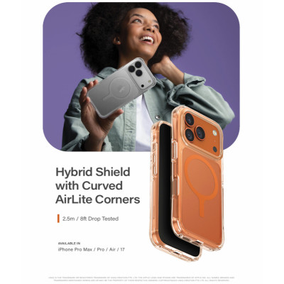 Ốp Lưng Cho iPhone 17 Series UNIQ LIFEPRO XTREME ANTI-FINGERPRINT Lưng Nhám Chống Bám Vân Tay Chống Sốc 2.5m Sạc Không Dây Hàng Chính Hãng