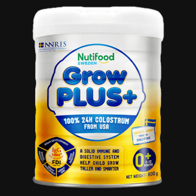 Sữa bột Nutifood GrowPLUS+ Sữa Non 0-12 tháng Lon 800g