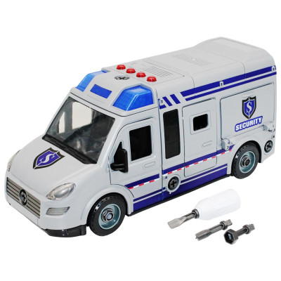 Đồ Chơi Lắp Ráp DIY Xe Van Cảnh Sát Có Đèn Và Âm Thanh - Vecto VT8088D