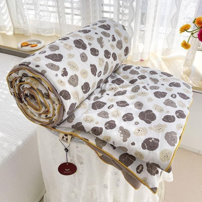 Chăn hè Cotton DULCETT Đũi xơ Đậu Nành mềm mát, Mền hè kích thước 2mx2m3 dùng 4 mùa quanh năm