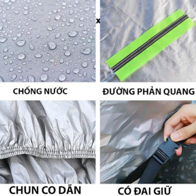 Bạt che phủ xe ô tô 7 chỗ Mitsubishi Outlander chống nắng mưa - bạt phủ ô tô 3 lớp chống nóng không thấm nước