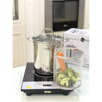 Nồi inox chiên ngâp dầu, kèm giỏ inox Arber AN-03VH Hàng chính hãng