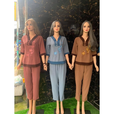 ĐỒ LAM ĐI CHÙA Cổ Chữ Y Vải Đũi