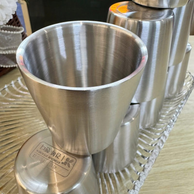 SET 8 CỐC INOX HÀN QUỐC DUNG TÍCH 175ML