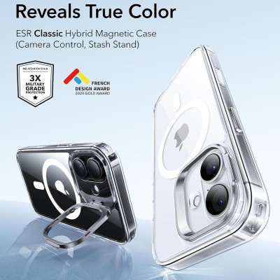 Ốp Lưng cho iPhone Air / iPhone 17 / iPhone 17 Pro / iPhone 17 Pro Max Classic Hybrid Magnetic Case (Camera Control, Stash Stand) - Hàng Chính Hãng