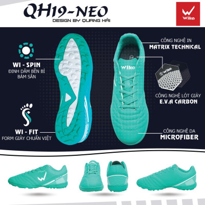 Giày Đá Bóng WIKA QH19 NEO Chính Hãng Da Microfiber Mới 2025
