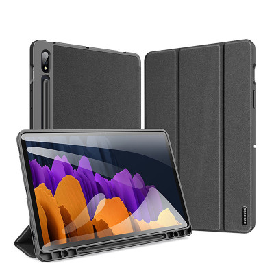 Bao da chống sốc cho Samsung Galaxy Tab S7 T870/ T875, Tab S7 Plus, Tab S7 Fe bảo vệ toàn diện có khe cắm bút tiện lợi hiệu DUX DUCIS Domo Series cao cấp - Hàng nhập khẩu.