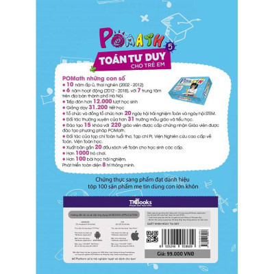Sách - Combo 3 Cuốn Pomath Toán Tư Duy Cho Trẻ Em Từ 4 - 6 Tuổi (Tập 4,5,6)