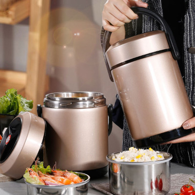 Hộp cơm văn phòng giữ nhiệt 3 tầng Inox 304 cao cấp , giữ nhiệt lâu 6 - 8 tiếng - Hàng chính hãng
