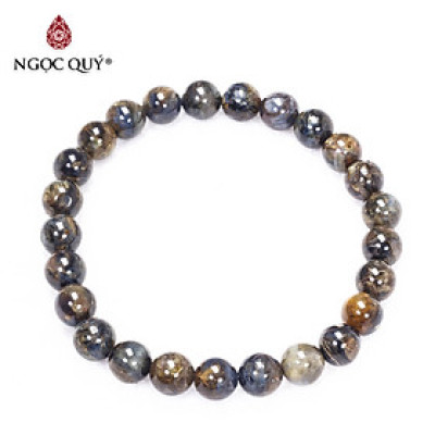 Vòng tay trơn đá giông bão mệnh thủy, mộc - Ngọc Qúy Gemstones
