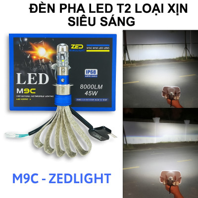 Đèn Pha LED Bi Cầu T2 Siêu Sáng – Lắp Xe Máy Ô Tô Dễ Dàng, Không Cần Độ Chế Siêu Bền