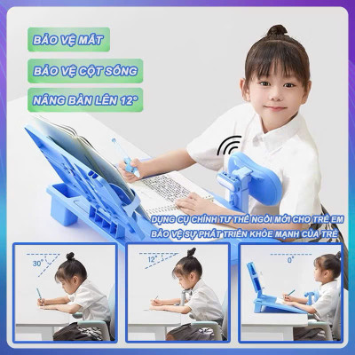 Bàn Học Chống Cận Thị, Chống Gù Lưng, Chống Ngủ Gật Thông Minh Cho Trẻ Bộ Chỉnh Sửa Tư Thế Ngồi Loại Tốt
