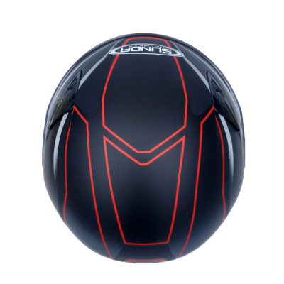 Mũ bảo hiểm fullface Sunda 2000c đen nhám tem đỏ