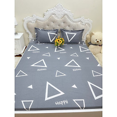 Ga giường chun cotton 100% bọc đệm tặng kèm 2 vỏ gối đầu