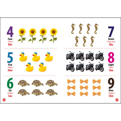 Combo 4 Cuốn: Chữ Cái Và Số Đếm - Khám Phá Ngôi Nhà Của Bé - Hoa Quả Rau Củ - Phương Tiện Giao Thông