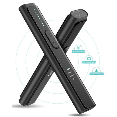 ROGTZ - Máy Dò WT16 Phát Hiện Camera Máy Ghi Âm Nghe Trộm Thiết Bị GPS Dò Sóng Wifi Dò Sóng RF Phát Hiện Tự Động 6 Cấp Độ Nhạy Phạm vi dò rộng 10-15m Cổng Sạc Type-C Angten Đa Hướng Pin Lithium 3.7V/200mA 15 giờ Màn Hình Hiển Thị - Hàng Chính Hãng