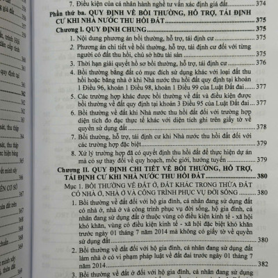 Sách Luật Đất Đai – Quy Định Về Giá Đất, Bồi Thường, Hỗ Trợ, Tái Định Cư Khi Nhà Nước Thu Hồi Đất