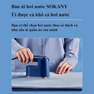 Bàn là ủi hơi nước cầm tay mini SOKANY 3069 công suất 1200W có thể ủi khô và ủi ướt, tiện dụng dễ mang theo du lịch - HÀNG CHÍNH HÃNG - DELIYA