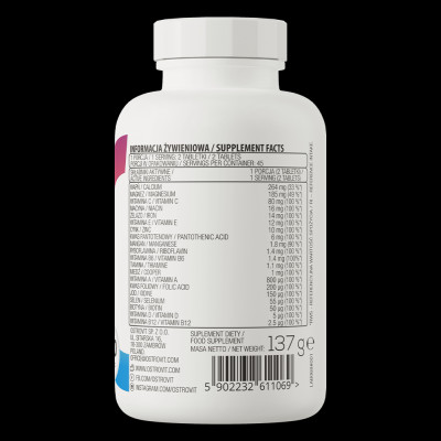 OstroVit VitaMin 100% (90 viên) Viên uống bổ sung Vitamin & Khoáng chất | Nhập khẩu Ba Lan