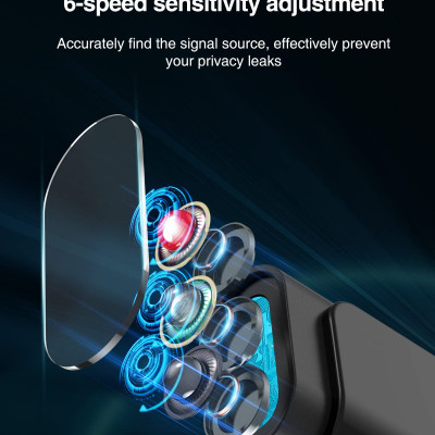  ROGTZ - Máy Dò Camera, Ghi Âm WT16 Dải tần quét rộng 50MHz - 6GHz Dò tín hiệu Wifi RF Radio GPS Sóng điện thoại Nhỏ gọn Tiện lợi Dễ sử dụng Riêng Tư Văn phòng Nhà ở Khách sạn Phòng Thay đồ An toàn - Hàng Chính Hãng