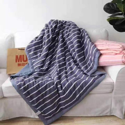 Chăn kẻ 2m*2m3 chất liệu cotton mỏng nhẹ, mềm mịn với da, thích hợp đắp mùa hè thu