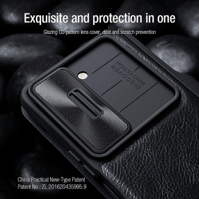 Bao da chống sốc cho Samsung Z Fold 7 / Z Fold 6 / Z Fold 5 trang bị nắp bảo vệ Camera và ngăn đựng S-Pen hiệu Nillkin Qin Pro (chất liệu da cao cấp, thiết kế thời trang cá tính) - Hàng nhập khẩu