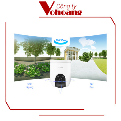 Camera Ezviz H8C Pro 5MP (3K) Ngoài Trời Rõ Nét, WiFi Xoay 360 Độ, Có Màu Ban Đêm, Đàm Thoại 2 Chiều, Chống Nước - Hàng Chính Hãng