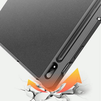 Bao da chống sốc cho Samsung Galaxy Tab S7 T870/ T875, Tab S7 Plus, Tab S7 Fe bảo vệ toàn diện có khe cắm bút tiện lợi hiệu DUX DUCIS Domo Series cao cấp - Hàng nhập khẩu.