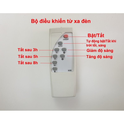 Đèn năng lượng mặt trời 60W - 45W - 80W - 100W - 180W, Hoàn toàn không sử dụng điện, có điều khiển từ xa - D1082