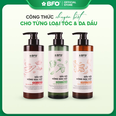 Combo Dầu Gội & Dầu Xả Chiết Xuất Nông Sản Việt Gừng, Bưởi, Chanh 500ml | Làm Sạch, Nuôi Dưỡng Da Đầu, Tự Hào Hàng Việt