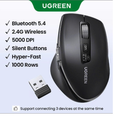 Chuột không dây bluetooth Ugreen 55375 5000DPI 5 cấp độ - Hàng chính hãng