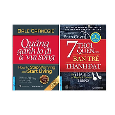 Combo 2 cuốn sách Tư Duy - Kĩ Năng Sống : 7 Thói Quen Của Bạn Trẻ Thành Đạt (Tái Bản 2019) + Quẳng Gánh Lo Đi & Vui Sống (Khổ Nhỏ)(Tái Bản)