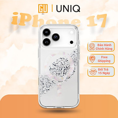 Ốp Lưng UNIQ COEHL CRYSTELLE Cho iPhone 17 Pro Max Lấp Lánh Pha Lê Và Ánh Sáng Ngọc Trai Vỏ Sò Hỗ Trợ Sạc Không Dây Hàng Chính Hãng