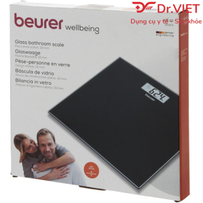 Cân điện tử mặt kính Beurer GS213 Hàng chính hãng- Cân trọng lượng, dùng tốt cho cả người lớn và trẻ nhỏ, chịu lực tối đa đến 180 kg, Thiết kế mỏng gọn, thời trang với màn hình LCD rõ nét