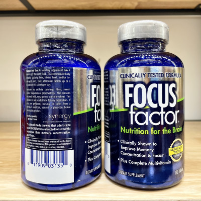 Thực phẩm bổ sung viên uống bổ Não - Focus Factor 180 viên của Mỹ  (mẫu mới nhất)