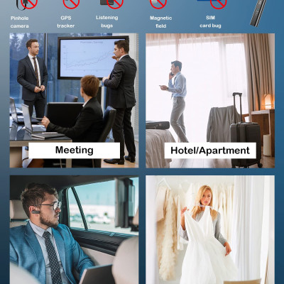 Máy Dò Phát Hiện Theo Dõi Camera, GPS, Nghe Lén, Định Vị Detector WT16 - Hàng Nhập Khẩu