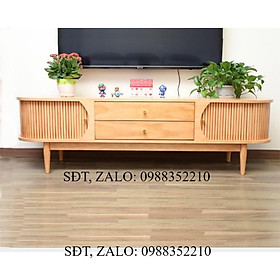 Tủ tivi cánh lùa Bắc Âu gỗ sồi TV-07 đẹp giá tốt